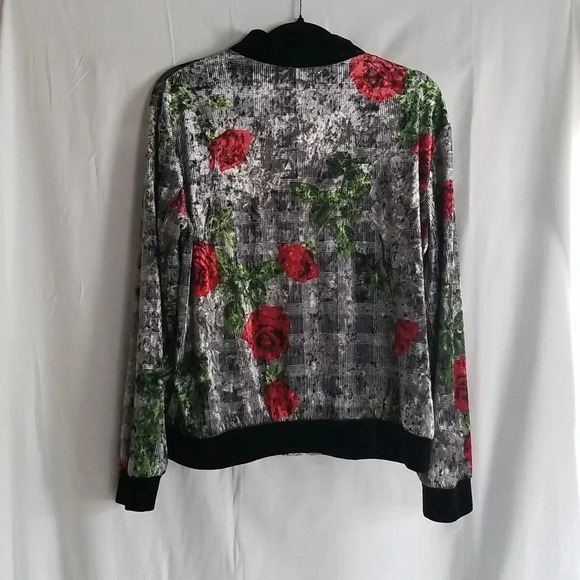 Diamond Tea Silver roses velvet jacket - Picture 5 of 5